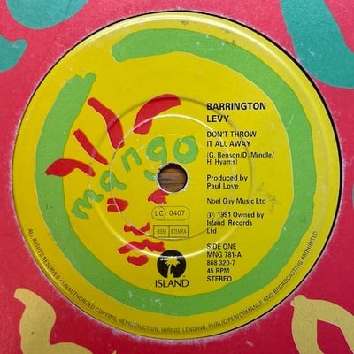 Barrington Levy - Don't Throw It All Away picture 2