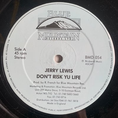 Johnny P, Jerry Lewis - Big Chat / Don't Risk Yu Life picture 2