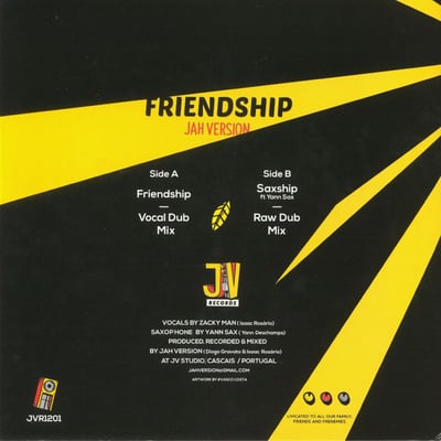 Jah Version, Yann Sax - Frienship picture 2