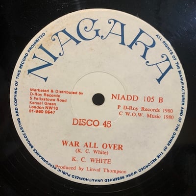 K.C. White - Sha Ba Sha Ba Ya / War All Over picture 2