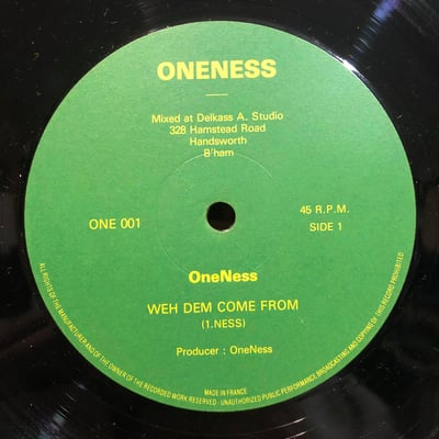 OneNess - Weh Dem Come From / Rome picture 2