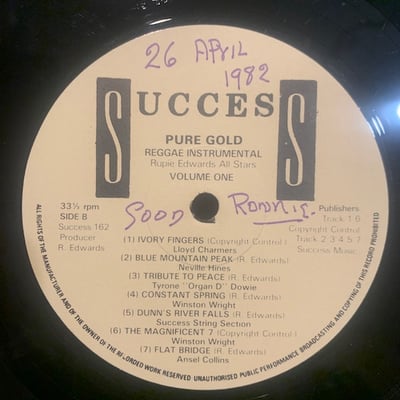 Rupie Edwards All Stars - Pure Gold Reggae Instrumental Volume One picture 3