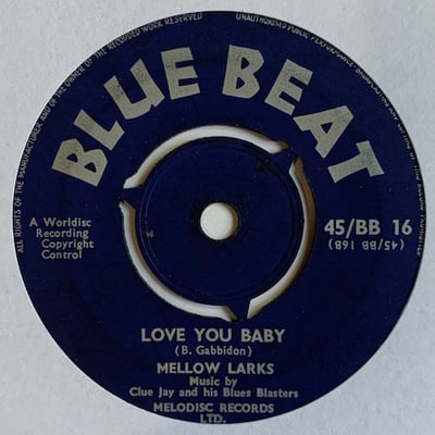 The Mellow Larks - Time To Pray (Alleluia) / Love You Baby picture 2