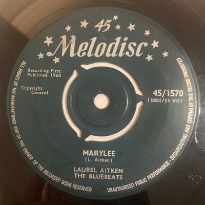 Laurel Aitken, The Blue Beats - Lonesome Lover / Marylee picture 2