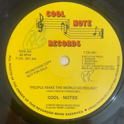 The Cool Notes - It's Not Usual / People Make The World Go Round picture 2