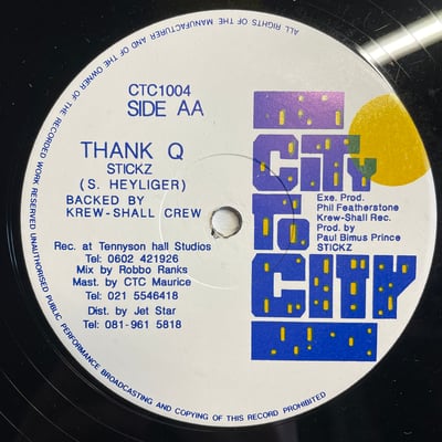 Major G & The Kids, Stickz - Bart Dance / Thank Q picture 2