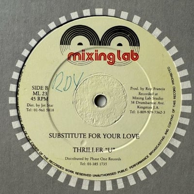 Yellowman, Thriller U - Thief / Substitute For Your Love picture 2