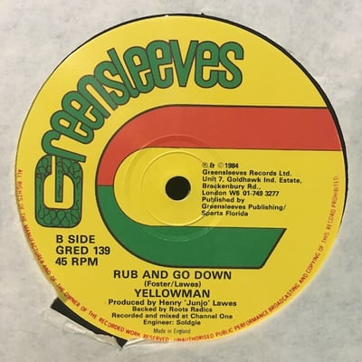 Little John, YellowMan - Form-A-Line / Rub And Go Down picture 2