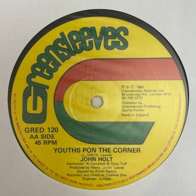 John Holt - Police In Helicopter / Youths Pon The Corner picture 2