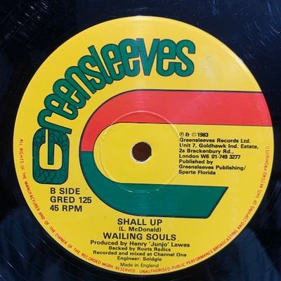 Wailing Souls - Water Pumpee / Shall Up picture 2