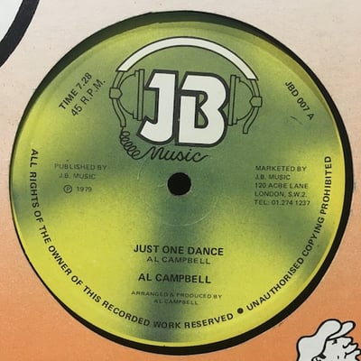 Al Campbell - Just One Dance / Dancing Time picture 4