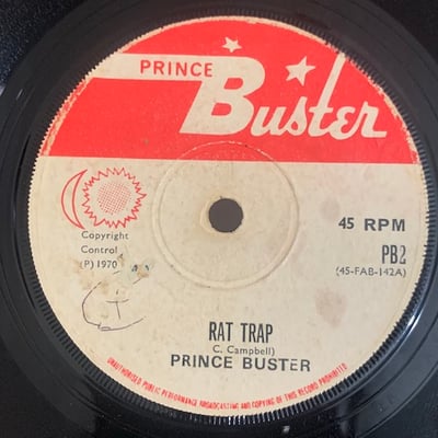 Prince Buster's All Stars, Prince Buster - Black Organ / Rat Trap picture 2