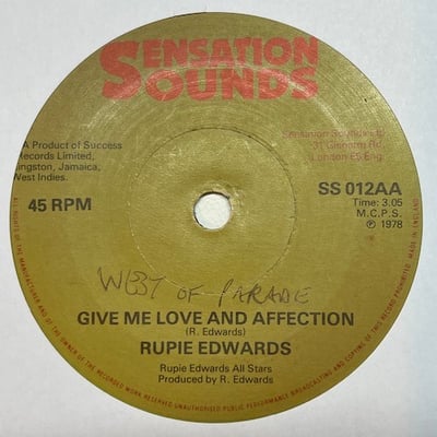 Rupie Edwards - Do You Love Me / Give Me Love And Affection picture 2