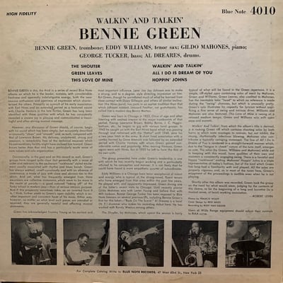Bennie Green - Walkin' And Talkin' picture 2