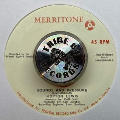 Hopeton Lewis - Run If You Are Afraid / Sounds And Pressure picture 2