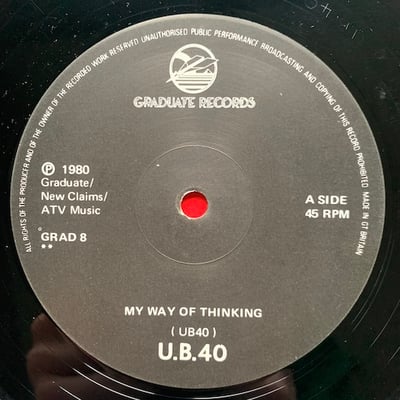 UB40 - My Way Of Thinking / I Think Its Going To Rain Today picture 2