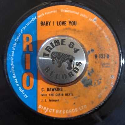 Carl Dawkins, The Carib Beats - Hard Time / Baby I Love You picture 2