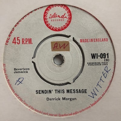 Larry Lawrence, Derrick Morgan - Garden Of Eden / Sendin' This Message picture 2