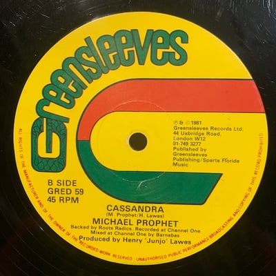 Michael Prophet - Gunman / Cassandra picture 2