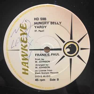 Frankie Paul - Midnight Raver / Hungry Belly Yardy picture 3