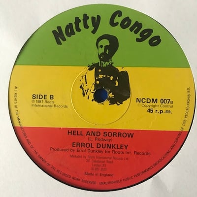 Errol Dunkley - Jah Apple / Little Green Apple // Hell And Sorrow picture 2