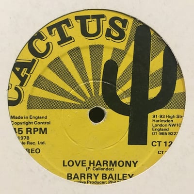 Fil Callendar, Jah Stitch, Barry Bailey - Baby My Love / Love Harmony picture 2
