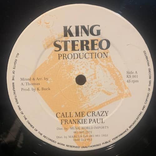 Frankie Paul, Hero Culture – Call Me Crazy / Hell In A Town
