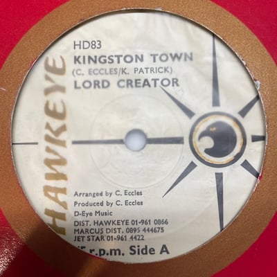Lord Creator, Clancy Eccles - Kingston Town / Blue Moon picture 2