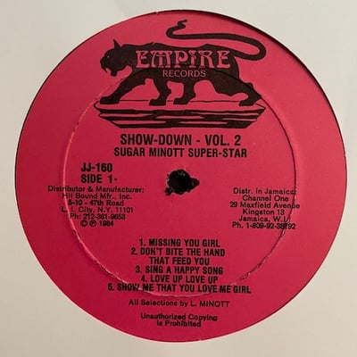 Sugar Minott, Frankie Paul - Show-Down Vol. 2 picture 3