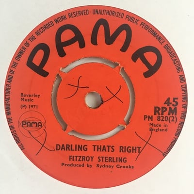 Fitzroy Sterling - My Sweet Lord / Darling That's Right picture 2