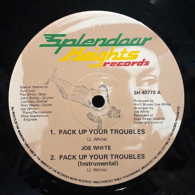 Joe White - Pack Up Your Troubles / Ecstasy picture 2