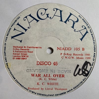 K.C. White - Sha Ba Sha Ba Ya / War All Over picture 2