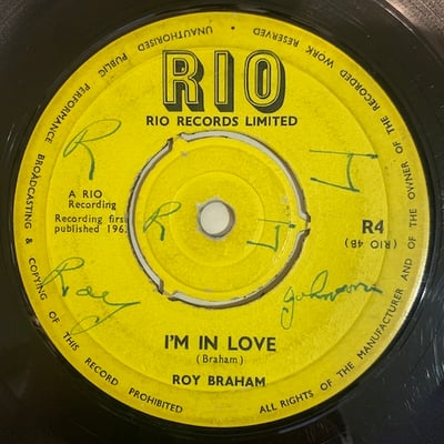 Roy Braham - Hold Me / I'm In Love picture 2