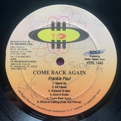 Frankie Paul - Come Back Again picture 3