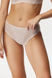 Klasične hlačke Cotton Classic z visokim pasom