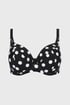 Damen Bikini-Oberteil Dots II 01DotsATX_04 - schwarz-weiß