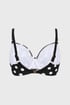 Damen Bikini-Oberteil Dots II 01DotsATX_05 - schwarz-weiß