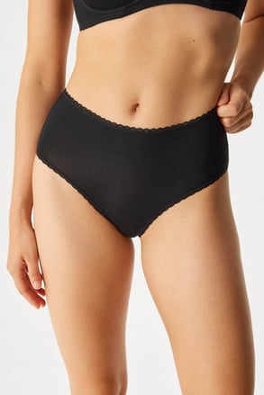 Klasické kalhotky Bamboo Soft Lace se zvýšeným pasem