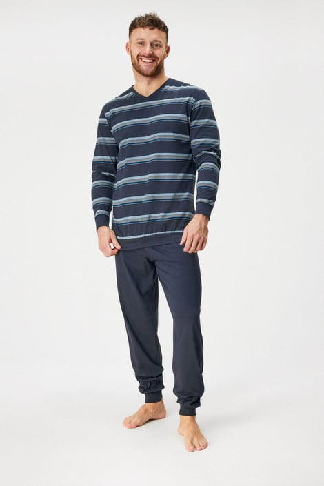 Herren-Baumwollpyjama Pure Cotton mit langen Beinen II mehrfarbig