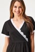 Kratka spalna srajčka za dojenje Lilia 1092_kos_04 - črna