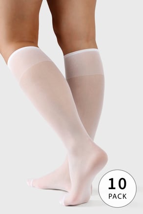 10PACK силонови чорапи до под коляното Prima 20 DEN