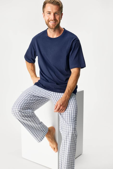 Памучна пижама JACK AND JONES JACFlorence дълга Памучна пижама JACK AND JONES JACFlorence дълга