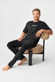 Dolga bombažna pižama JACK AND JONES JACClyde