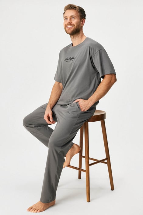 Памучна пижама JACK AND JONES JACClyde дълга