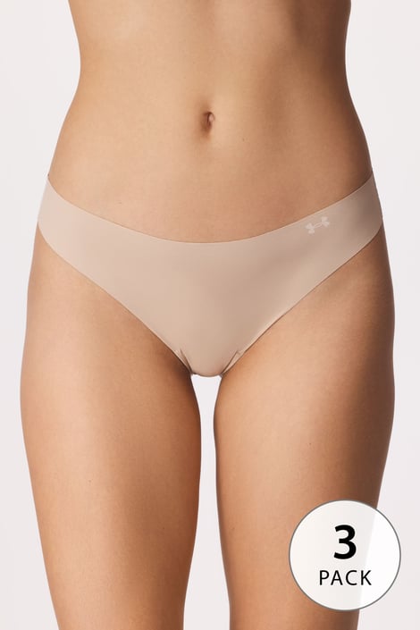 3 PACK beżowych fig sportowych Under Armour Thong
