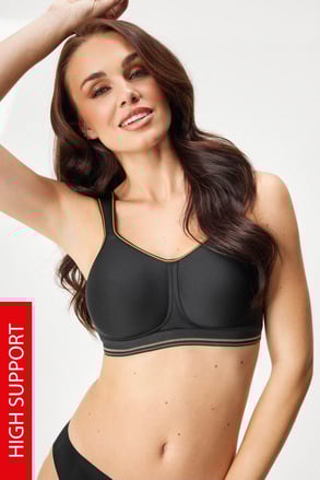 Biustonosz sportowy Roxy czarny