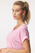 ONLY Stripe női póló 15206243_tri_06 - rózsaszínes-fehér