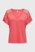 Μπλουζάκι ONLY Moster lace 15302877_tri_13 - ροζ