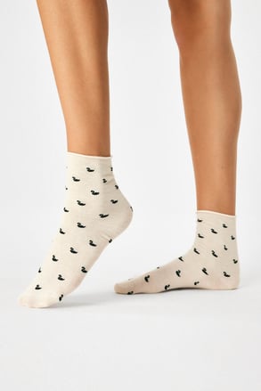 Sokken Golden Lady Swan hoog met kasjmier