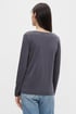 Damen-T-Shirt Pieces Kamala 17114858_tri_11 - dunkelgrau